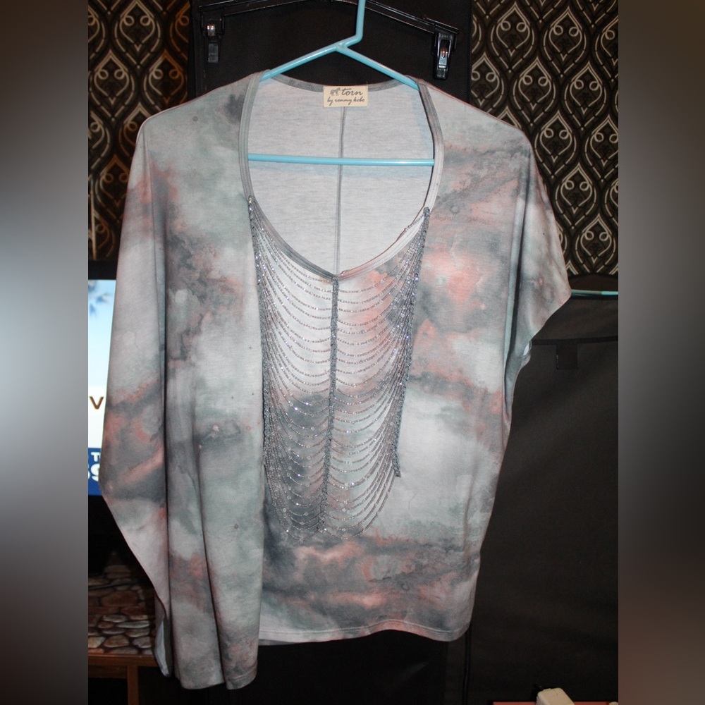 Tie Dye Embellished Top